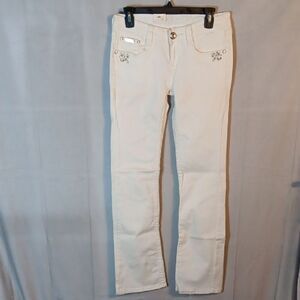 Sexy Couture White Embellished Stretch Denim Jeans